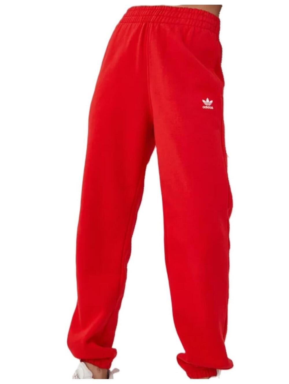 NWT Adidas  Originals Women's Adicolor Essentials Fleece Pants Red Large
